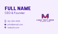 Modern Paint Letter M Business Card