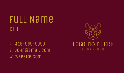 Royal Tiger Feline Business Card