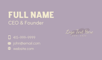 Beauty Pastel Wordmark Business Card Design