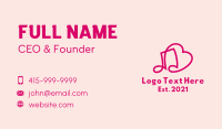 Love Song Business Card example 2