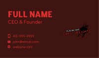 Claw Mark Scratch Wordmark Business Card