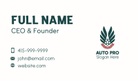Soccer Ball Wing Ribbon Business Card