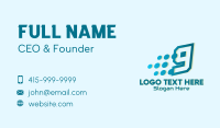 Modern Tech Number 9 Business Card Design