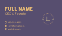 Classic Circle Business Business Card