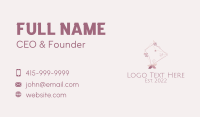 Pink Floral Embroidery  Business Card