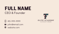 Fashion Tailor Letter T  Business Card