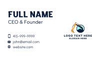 Land Excavator Equipment Business Card Design