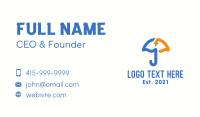 Umbrella Lightning Storm Business Card