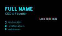 Dark Neon Wordmark Business Card Design