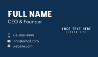 Slim Tall Wordmark Business Card