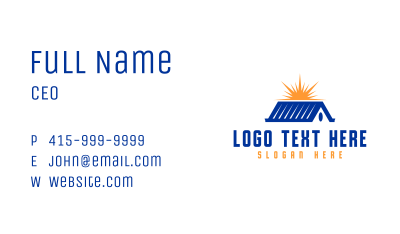 Blue Roof Sunset Business Card
