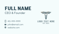 Medical Caduceus Wing Staff Business Card