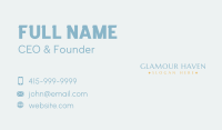 Luxury Pastel Wordmark Business Card