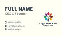 Colorful Petals Lion  Business Card