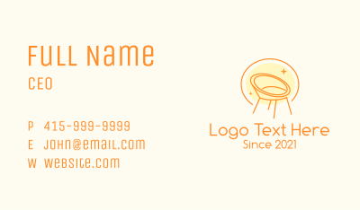 Modern Chair Furniture Business Card Image Preview