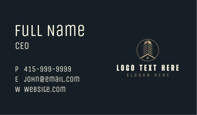 Building Skyscraper Contractor Business Card Image Preview