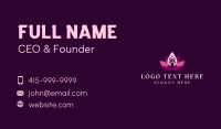 Woman Lotus Yoga Business Card Design