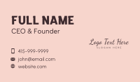 Luxury Feminine Wordmark Business Card