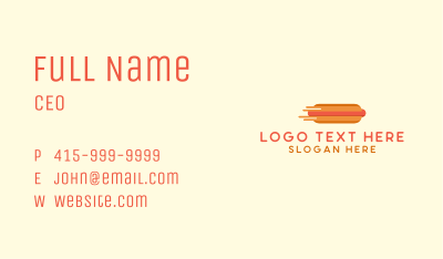 Fast Hot Dog Stand Business Card