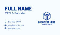 Hexagon Digital Letter T Business Card Design