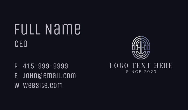 Charm Business Card example 2