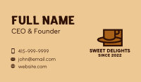Brown Cafe Coffee Cup  Business Card