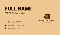 Brown Cafe Coffee Cup  Business Card