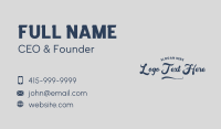 Quirky Cursive Wordmark Business Card