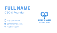 Blue Heart Cross Charity Business Card