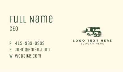 Food Truck Delivery Business Card Image Preview