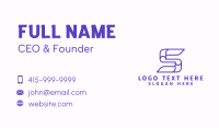 Generic Purple Letter S Business Card Design