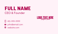 Elegant Feminine Wordmark Business Card Design