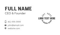 Round Sports Wordmark Business Card Design