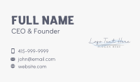 Elegant Wave Handwritten Business Card Design