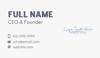 Elegant Wave Handwritten Business Card