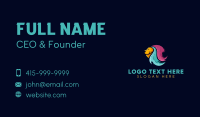 Colorful Wild Lion  Business Card Design