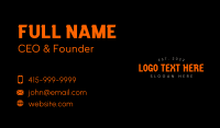 Classic Style Wordmark Business Card