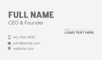 Minimalist Generic Wordmark Business Card