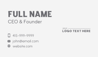 Minimalist Generic Wordmark Business Card Design