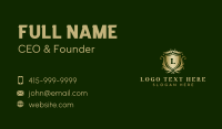 Luxury Crown Shield Crest Business Card