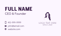 Purple Purple Woman Business Card Design