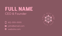 Feminine Floral Beauty Business Card Design