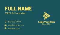 Yellow Triangular Fish  Business Card Design