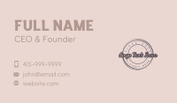 Generic Hipster Clothing Business Card