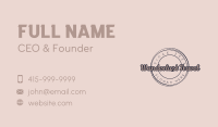 Generic Hipster Clothing Business Card