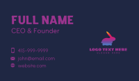 Gradient Round Bunny Business Card