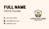 Beer Drink Shield  Business Card Design