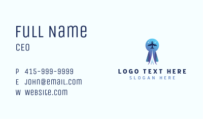 Travel Airplane Tourism Business Card