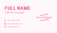 Ornamental Fashion Wordmark  Business Card
