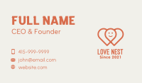 Red Hearts Location Business Card Image Preview